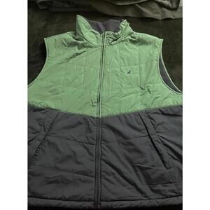 Mens Nautica Vest Reversible 4xlt Blue And Green.